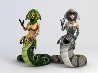 魔蛇之拥·卡西奥佩娅C4D模型