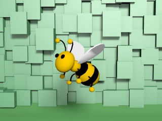 儿童玩具蜜蜂C4D模型