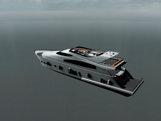 中型游艇C4D模型