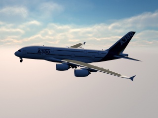 A380客机C4D模型