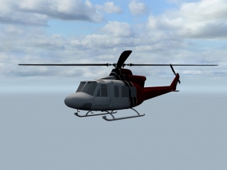贝尔直升机直升飞机C4D模型
