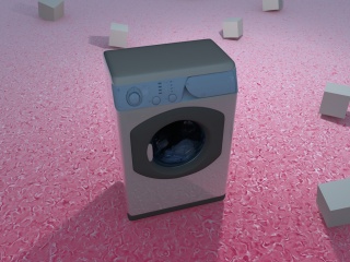 多功能全自动洗衣机C4D模型
