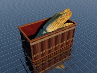 玉米筐C4D模型