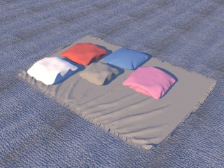 方形抱枕C4D模型
