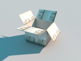印花纸箱C4D模型