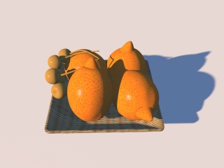 黄色水果C4D模型