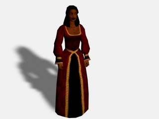 贵族女人C4D模型