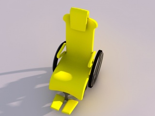 高档轮椅C4D模型