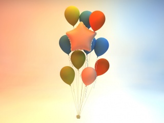 氢气球C4D模型
