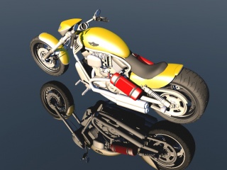 摩托车C4D模型