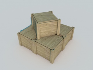 木箱子C4D模型