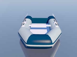 手划充气舟C4D模型