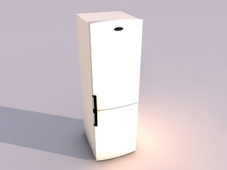 立柜式冰箱C4D模型