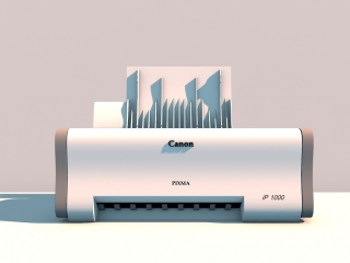 办公室打印机器C4D模型