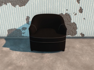 黑色沙发C4D模型