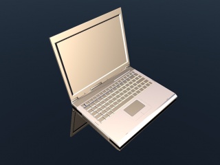 笔记本办公电脑C4D模型