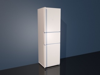三门冰箱C4D模型