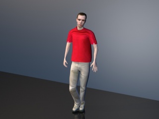 红衣男人C4D模型