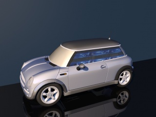 MINI小型轿车C4D模型