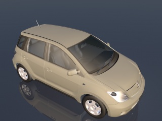 丰田两厢轿车C4D模型