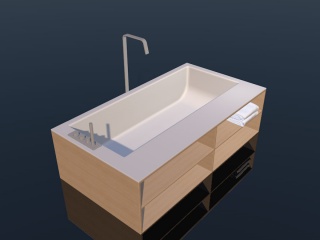 水龙头浴缸C4D模型