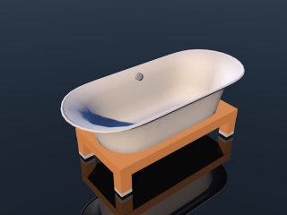 凳子镶嵌式浴缸C4D模型