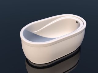 不规则椭圆形浴缸C4D模型