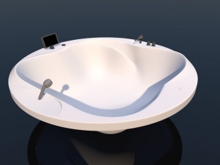 圆形多人浴缸C4D模型