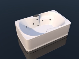 圆弧浴缸C4D模型