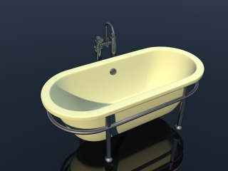 U形浴缸C4D模型