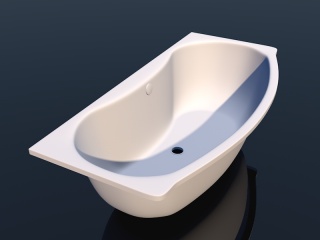 纯色浴缸C4D模型