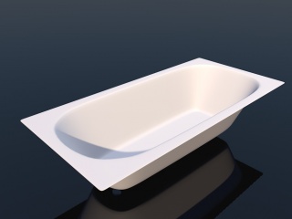 简洁嵌入式浴缸C4D模型