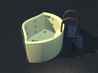 多功能扇形浴缸C4D模型