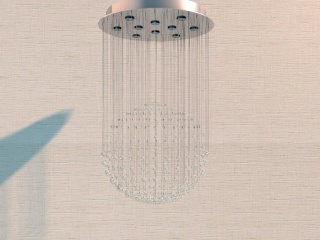 水晶帘吊灯C4D模型