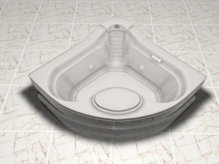 扇形按摩浴缸C4D模型