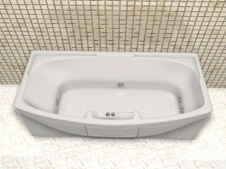 底部按摩式浴缸C4D模型