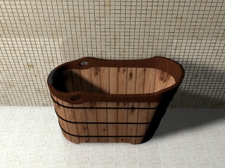 古式浴桶C4D模型