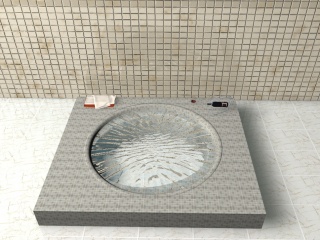 酒店圆形浴缸C4D模型