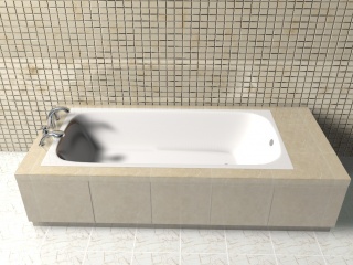 陶瓷釉面浴缸C4D模型