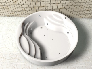 冲浪式浴缸C4D模型