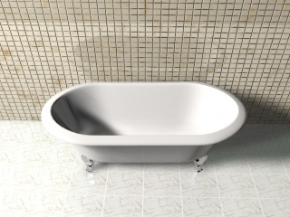 宽边浴缸C4D模型