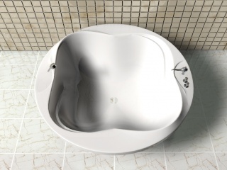 四人浴缸C4D模型
