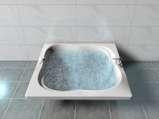 亚克力独立浴缸C4D模型