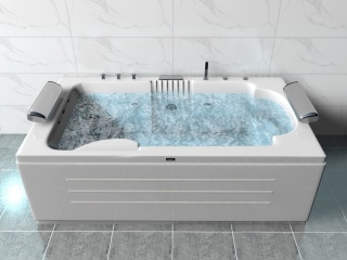 带枕式浴缸C4D模型