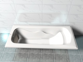 躺式浴缸C4D模型