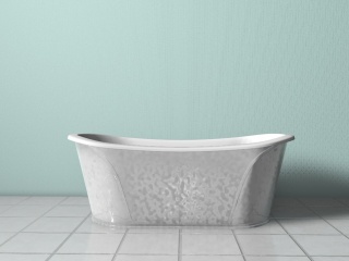 椭圆形嵌入式浴缸C4D模型