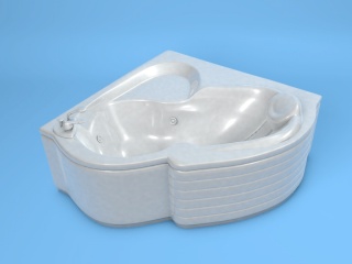 心形浴缸C4D模型