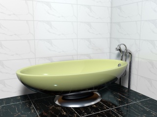 简约式浴缸C4D模型