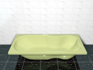 弧形单人浴缸C4D模型