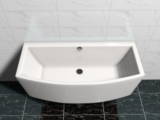 现代陶瓷浴缸C4D模型